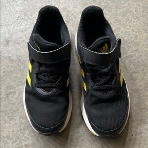 Adidas Kids Black and Yellow Sneakers - Size 3